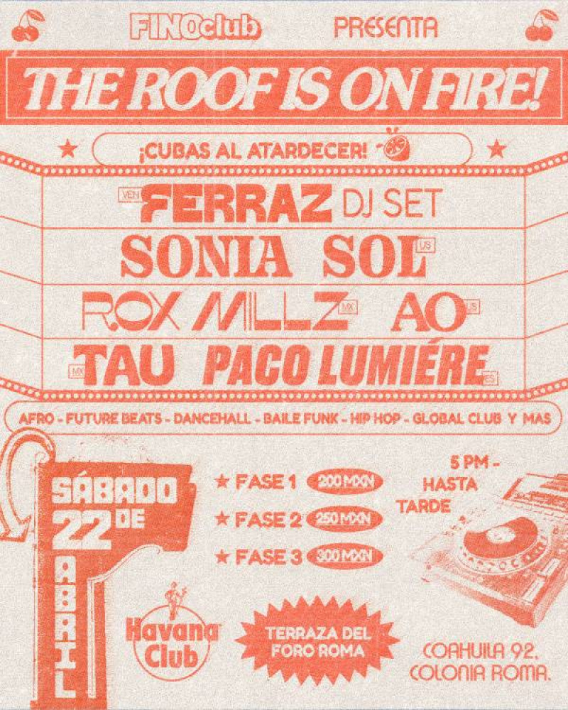 FINO CLUB - THE ROOF IS ON FIRE! - Passline